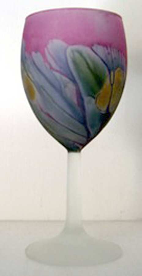 Rueven Water Goblet by Nouveau Art Glass -1