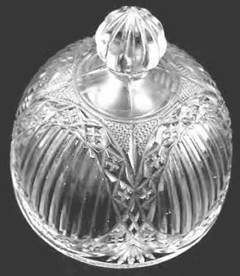 Pleated Oval Lid for Round Butter by New Martinsville-1