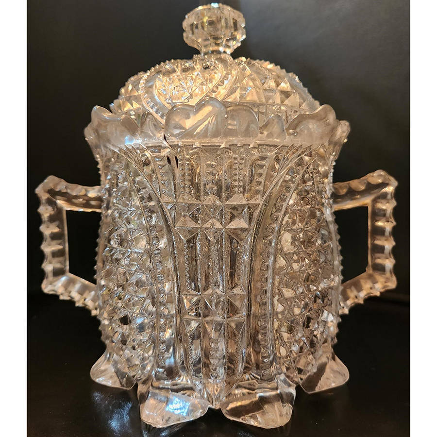 Fortuna Bowl Has Lip, Sugar Bowl & Lid by New Martinsville-1