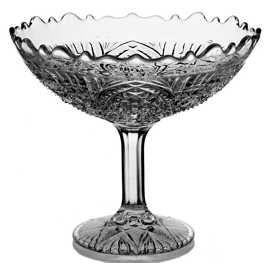 Fortuna Round Compote (Height X Width) by New Martinsville-1
