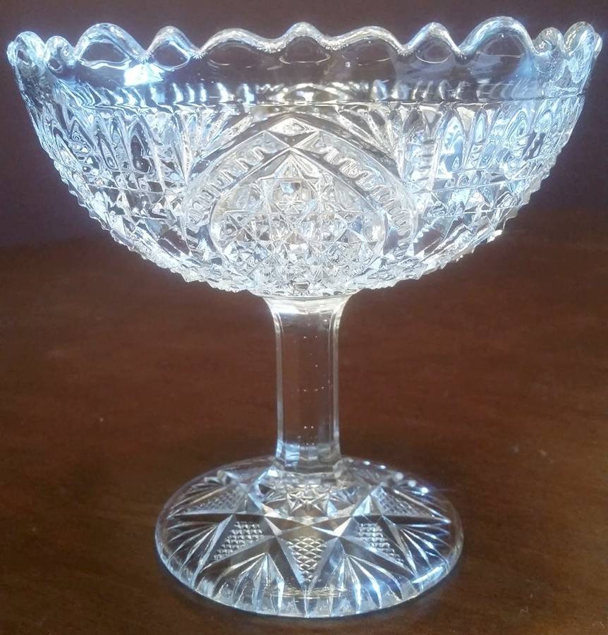 Fortuna Round Compote (Height X Width) by New Martinsville-1
