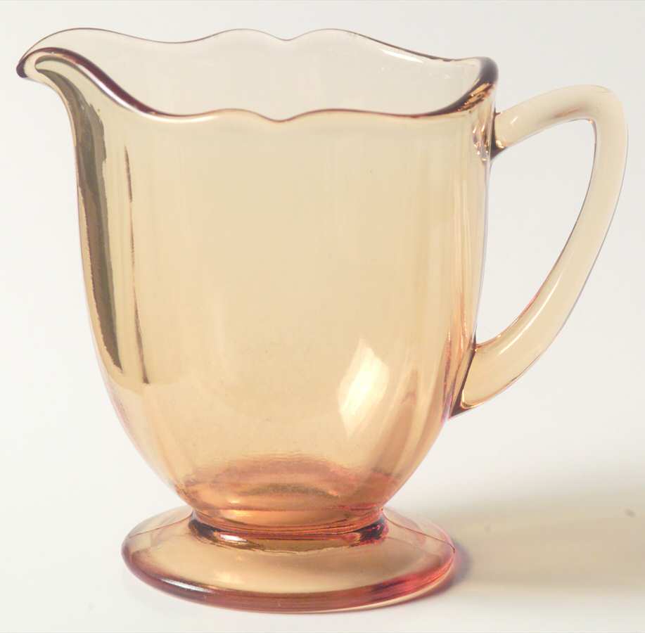 Fancy Square Amber Creamer by New Martinsville-1