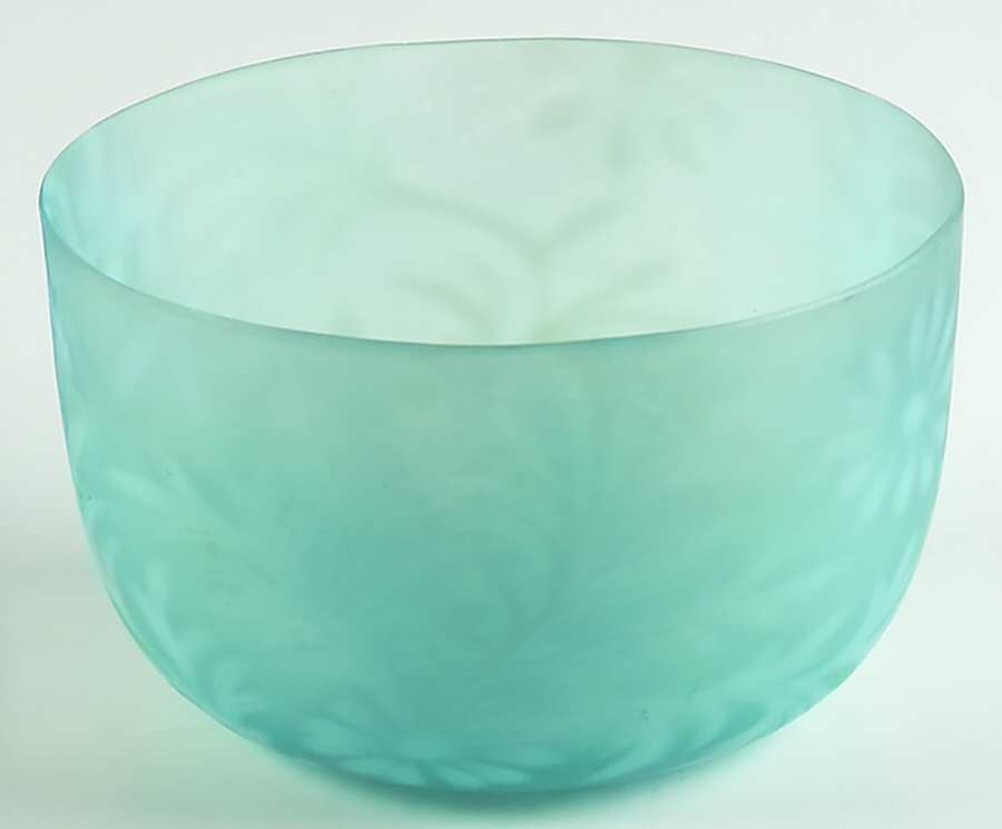 Daisy and Fern Blue Opalescent 4" Round Bowl by Northwood-1