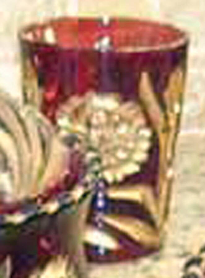 Carnation-Ruby Flash Flat Tumbler by New Martinsville-1