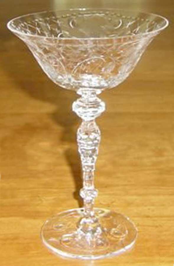 7666-2 Champagne/Tall Sherbet by Newton Crystal Co.-1