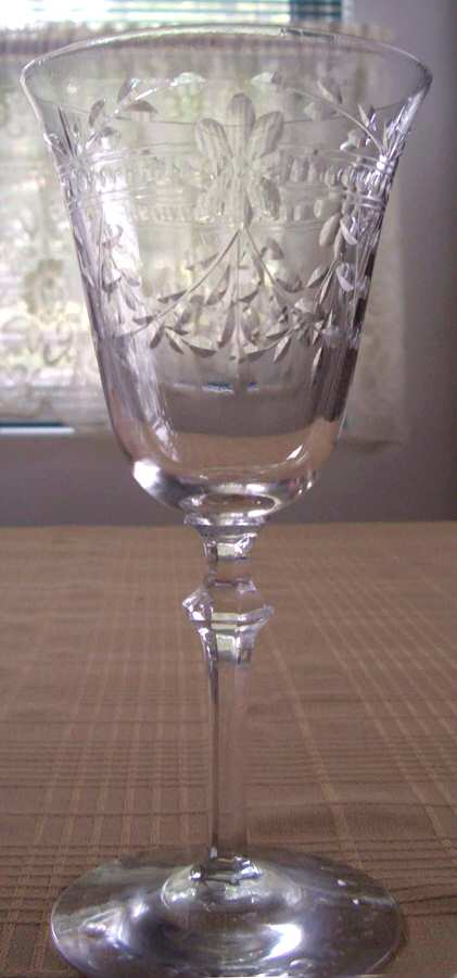 Killarney Rose Water Goblet by Newton Crystal Co.-1