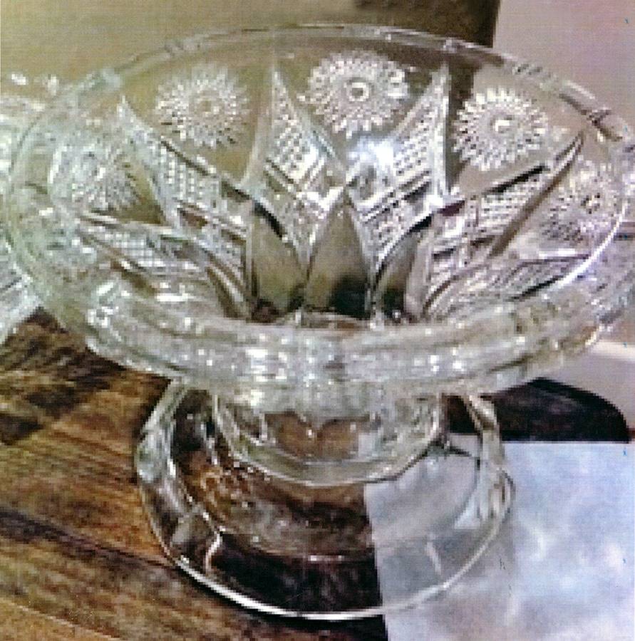 Northwood Nearcut-Clear Punch Bowl Stand by Northwood-1