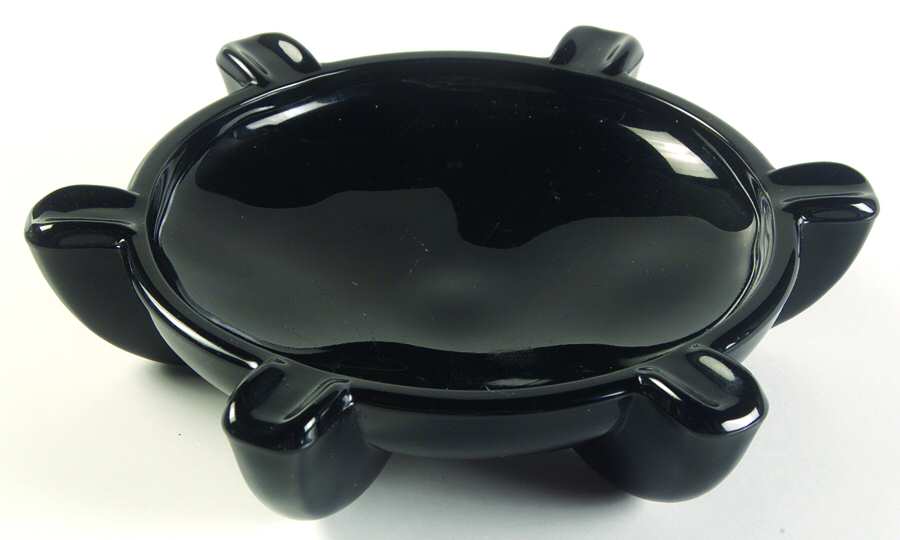 Pilot-Black 7" Ashtray by New Martinsville-1