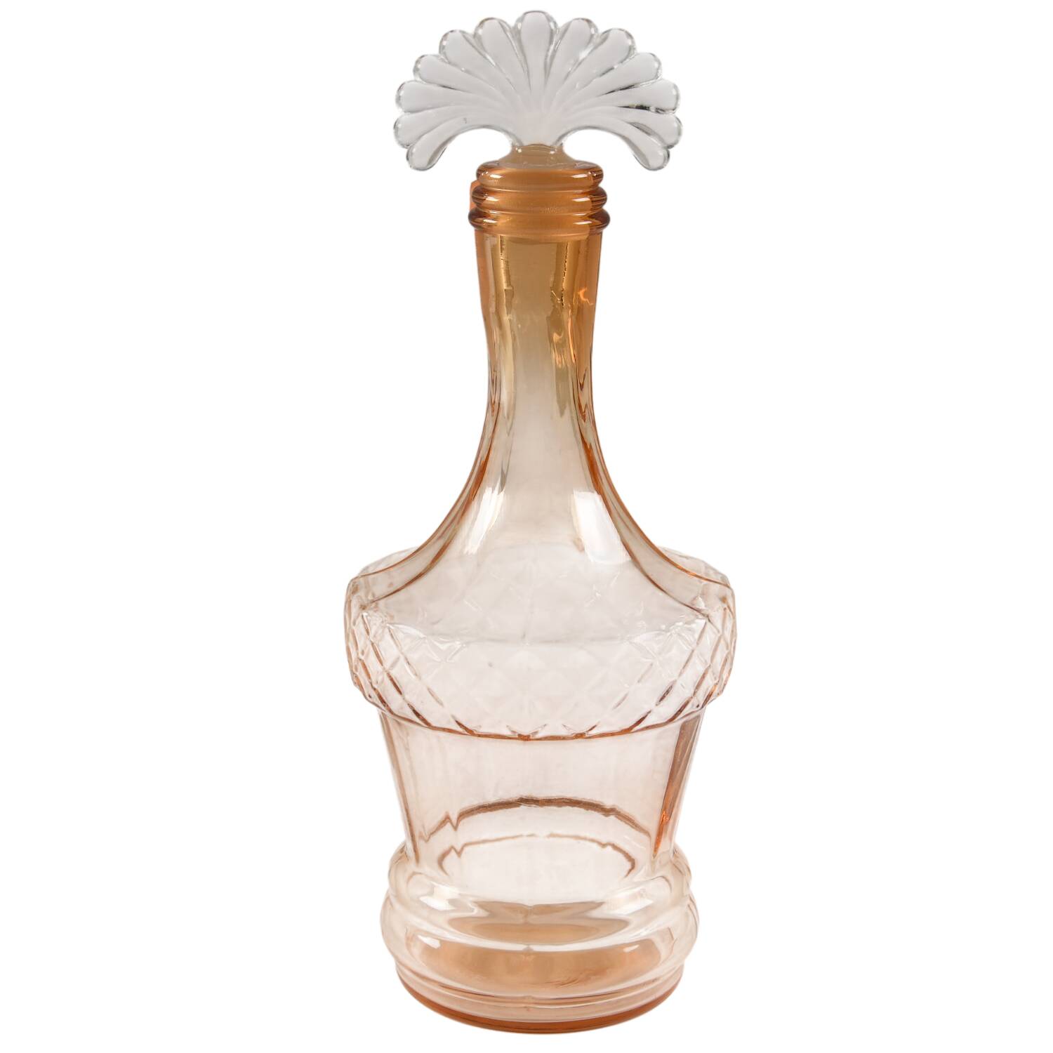 15-Amber Decanter & Stopper by New Martinsville-1