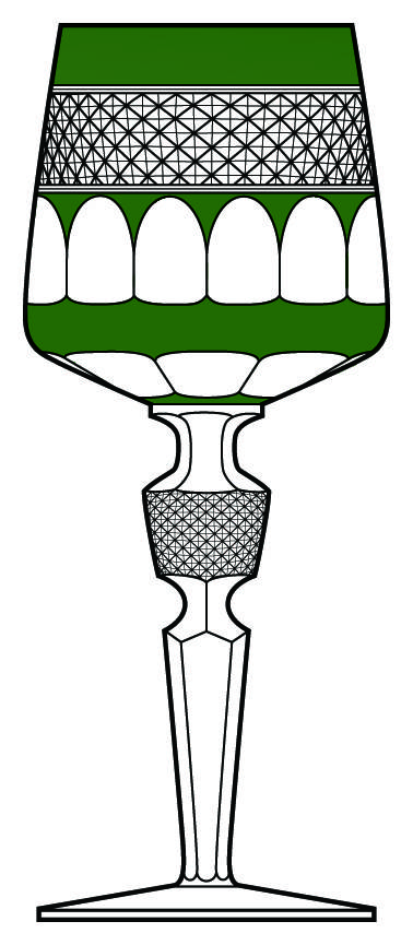 NCH20-Emerald Green Water Goblet by Nachtmann-1