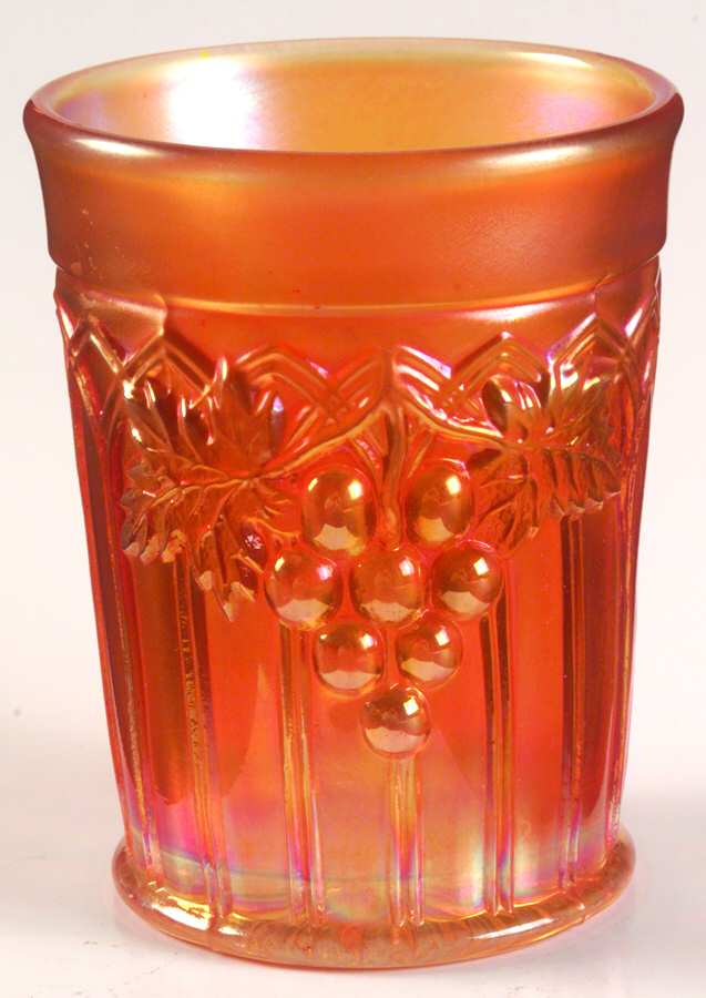 Grape and Gothic Arches Marigold 8 Oz Flat Tumbler by Northwood-1