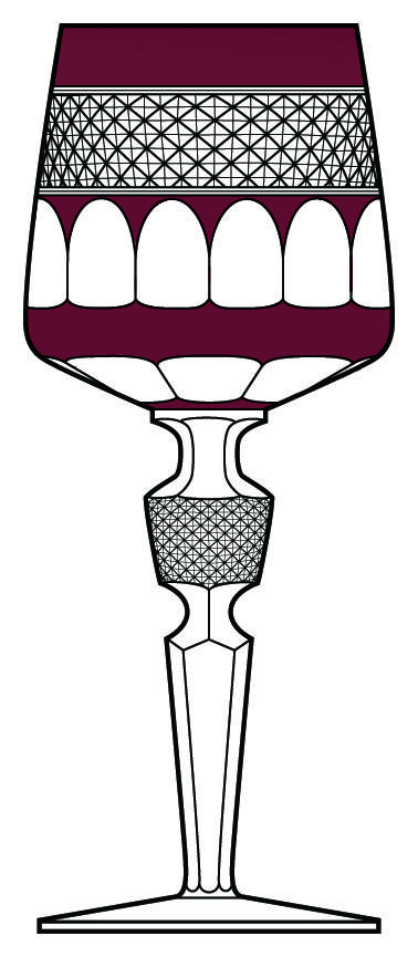 NCH20-Red Water Goblet by Nachtmann-1