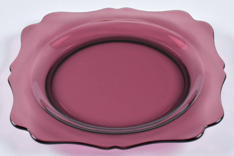 Fancy Square Amethyst 8" Salad Plate by New Martinsville-1