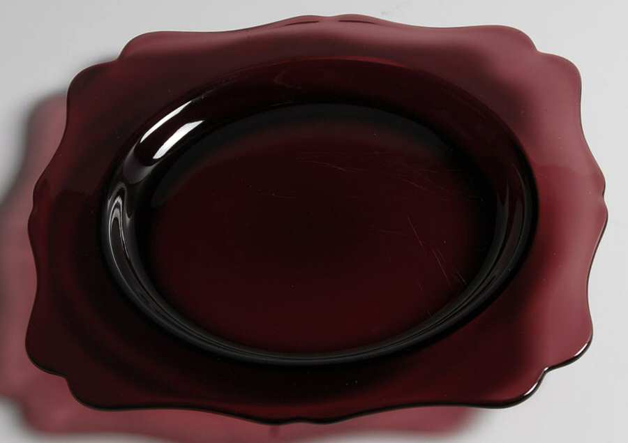 Fancy Square Amethyst 7" Salad Plate by New Martinsville-1