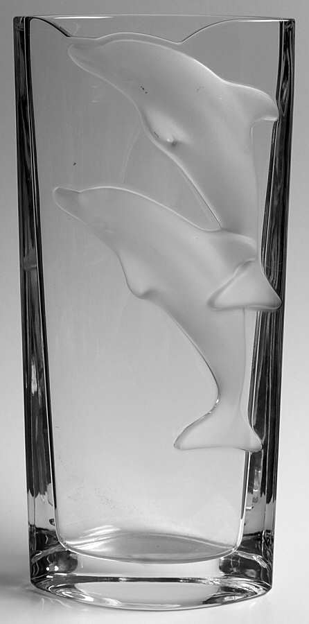 Dolphin 11" Straight Vase by Nachtmann-1
