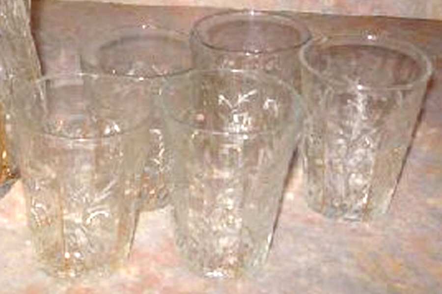 Floral Panel-Clear Flat Tumbler by New Martinsville-1