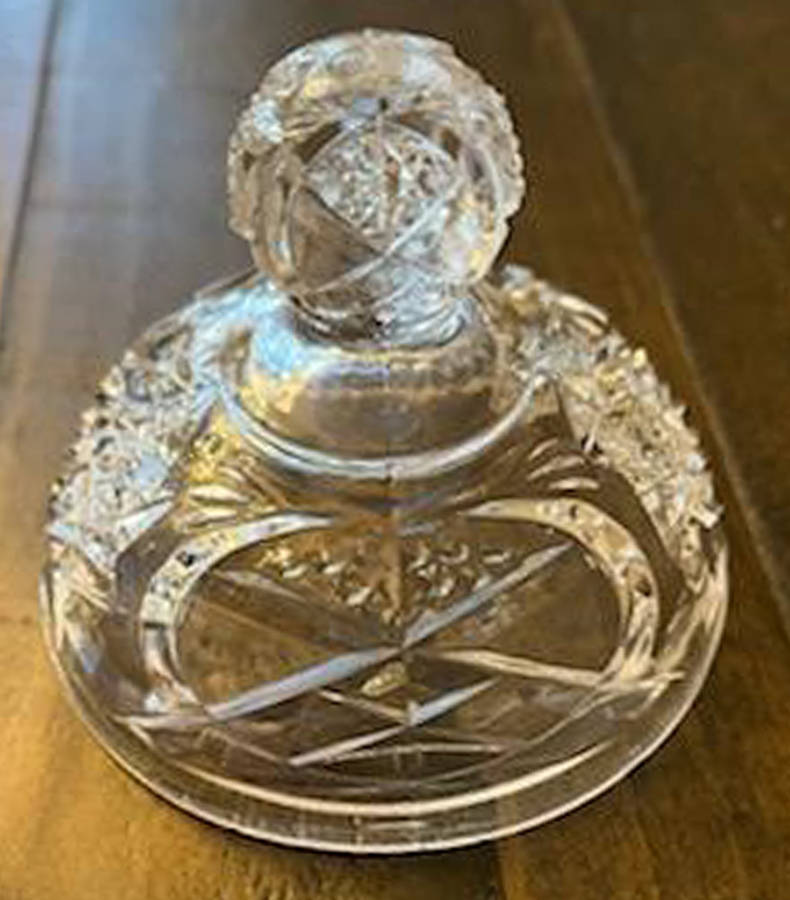 Star of David Lid for Sugar Bowl by New Martinsville-1