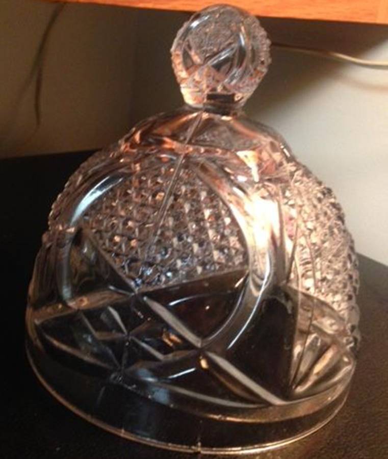 Star of David Lid for Round Butter by New Martinsville-1