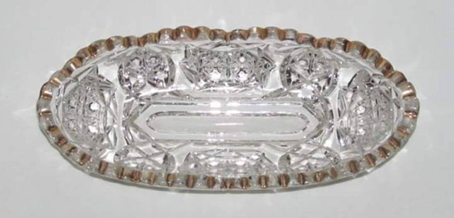 Star of David Pickle Dish by New Martinsville-1