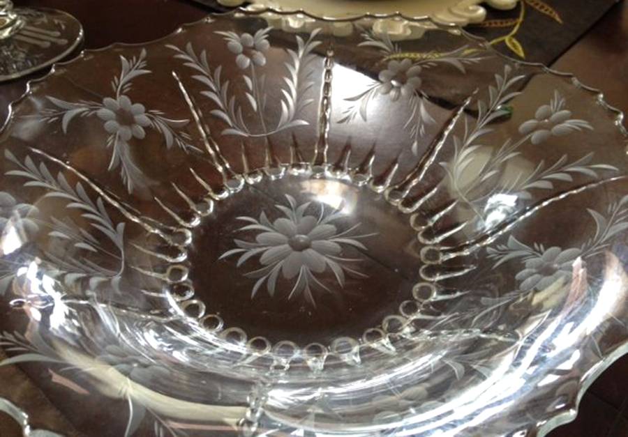 Cut 409 Flared Bowl by New Martinsville-1