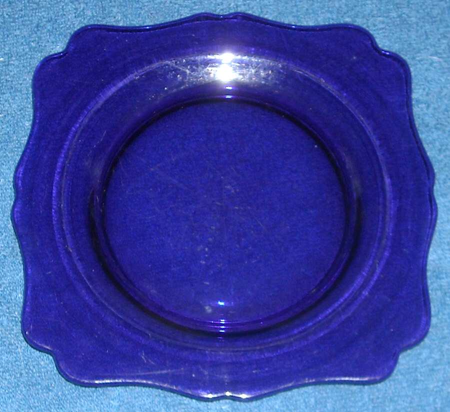 Fancy Square Cobalt 7" Salad Plate by New Martinsville-1