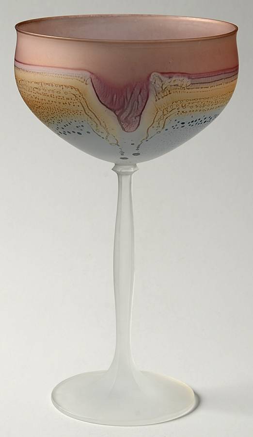 Rueven Champagne/Tall Sherbet by Nouveau Art Glass -1