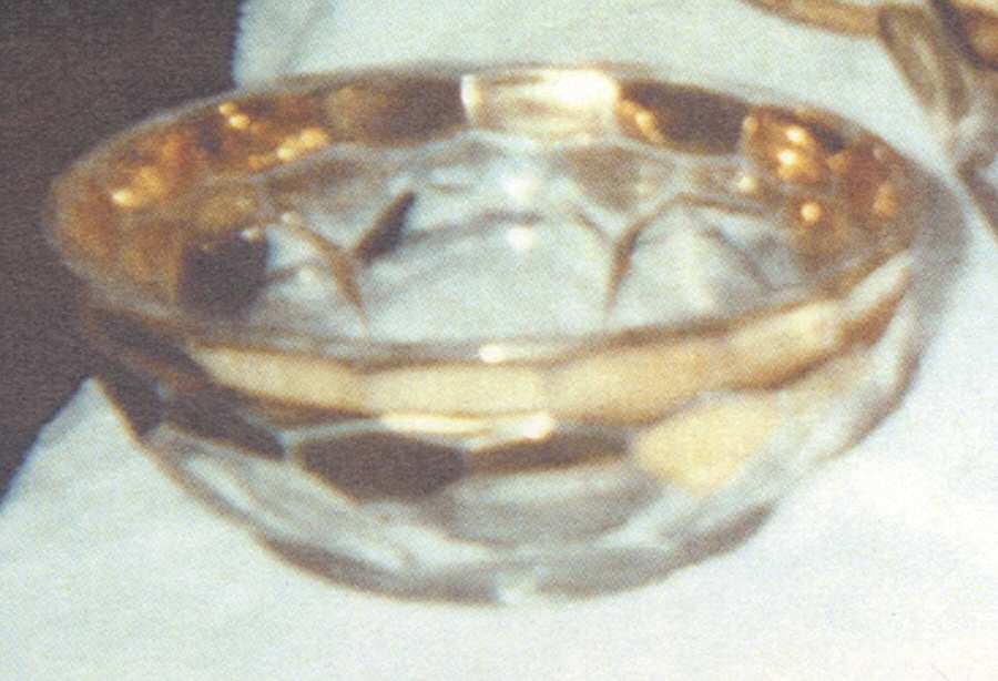 Florene-Gold Small Fruit Dessert Bowl by New Martinsville-1