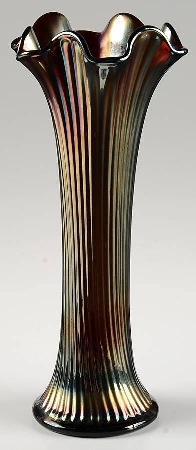 Fine Rib-Amethyst 9" To 11" Swung Bud Vase by Northwood-1