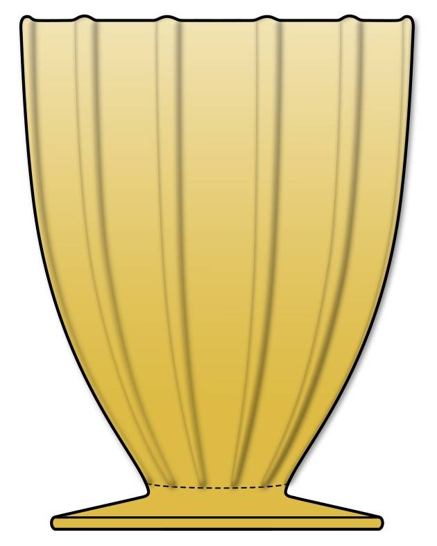 34-Amber 6 Oz Footed Tumbler by New Martinsville-1