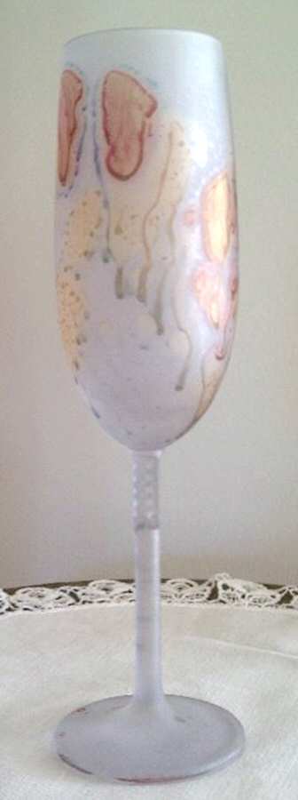 Rueven Fluted Champagne by Nouveau Art Glass -1