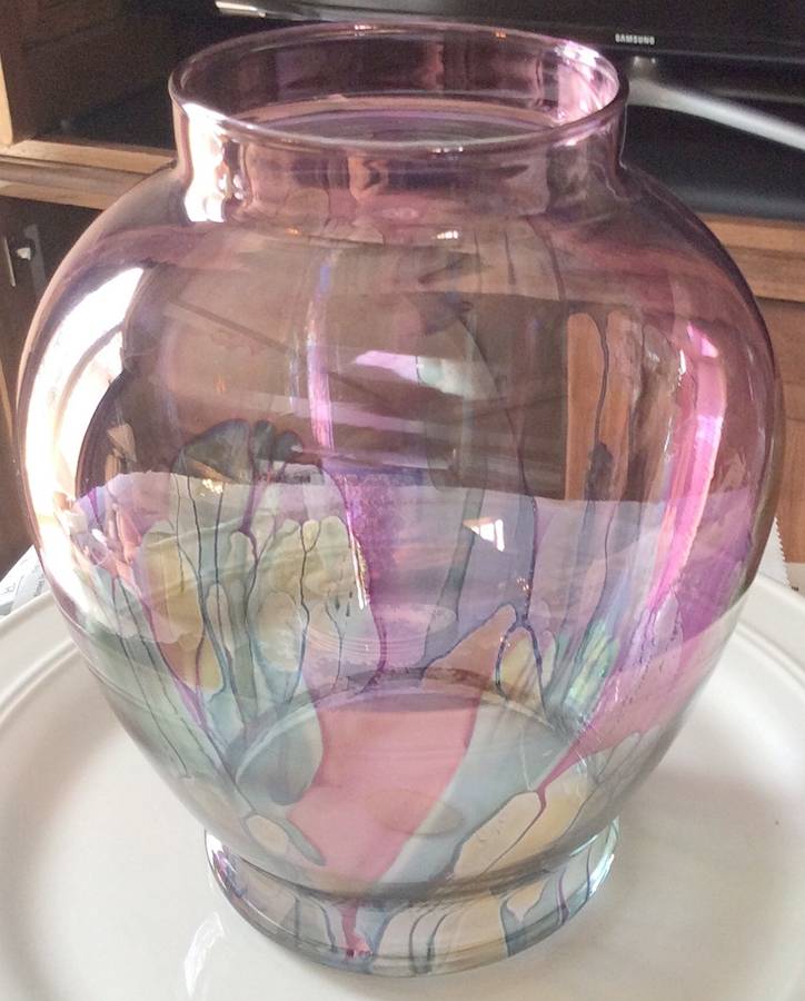 Rueven Ginger Jar No Lid Or Stand by Nouveau Art Glass -1