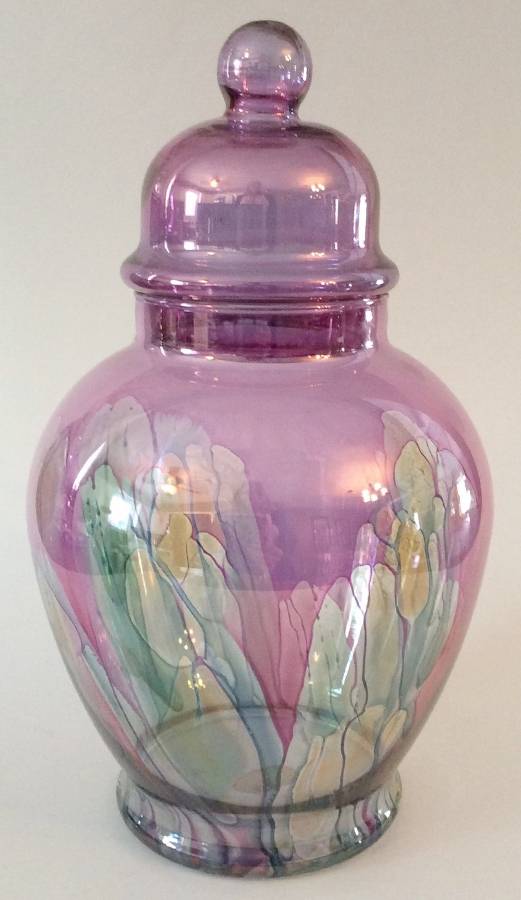 Rueven Ginger Jar & Lid by Nouveau Art Glass -1