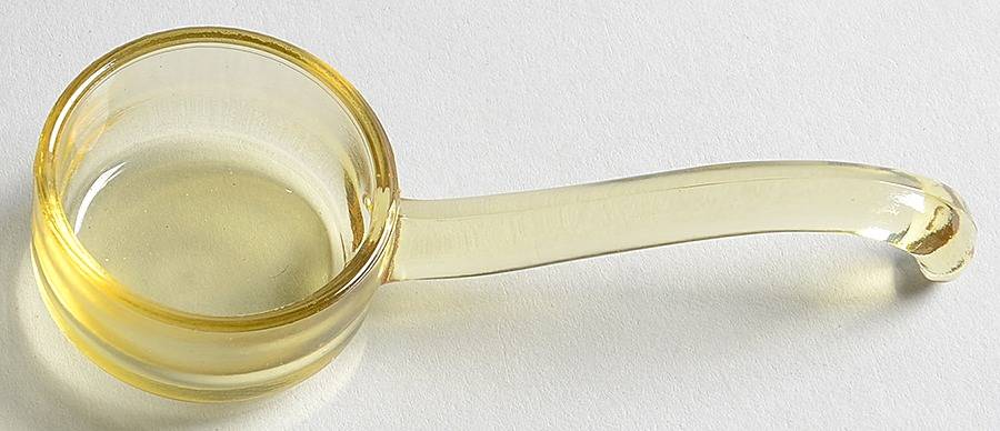 NEM2-Amber Mayonnaise Ladle by New Martinsville-1