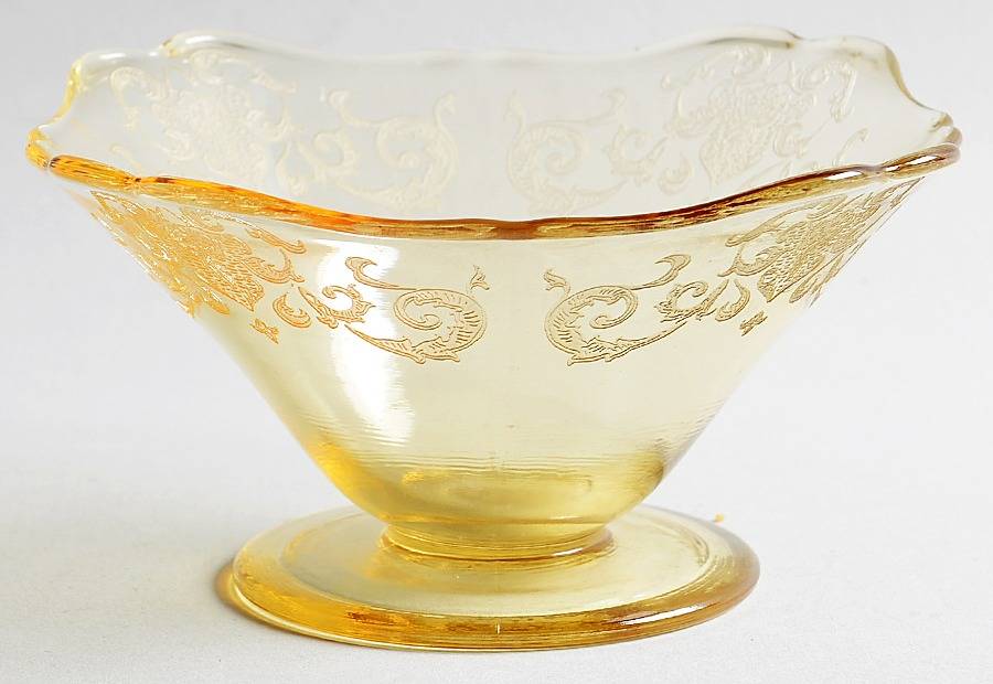 NEM2-Amber Mayonnaise Bowl, Bowl Only by New Martinsville-1