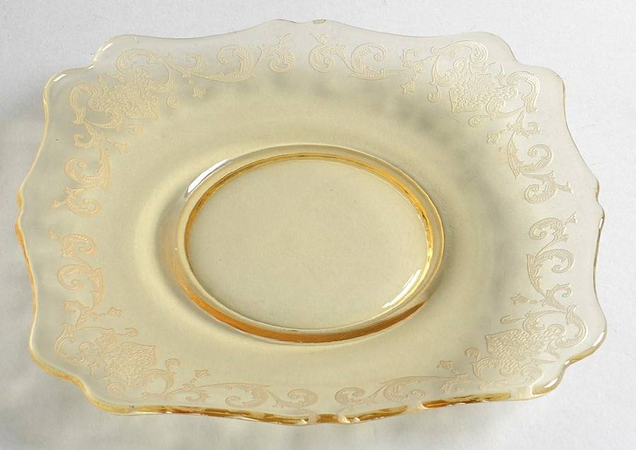 NEM2-Amber Mayonnaise Underplate Only by New Martinsville-1