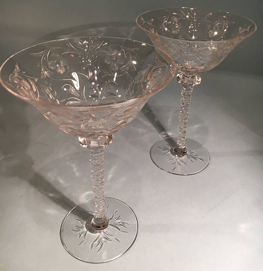 7651-2 Champagne/Tall Sherbet by Newton Crystal Co.-1