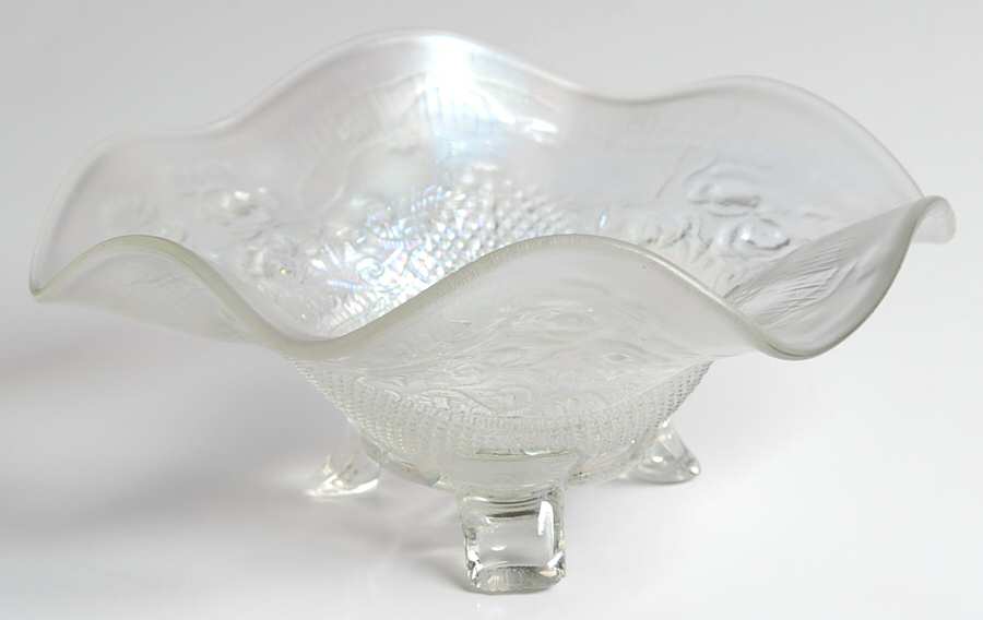 Fine Cut Roses-White Carnival Open Candy Dish by Northwood-1