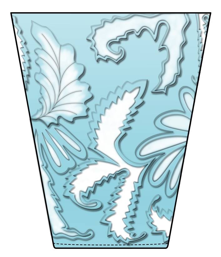 Poinsettia-Blue Opalescent Flat Tumbler by Northwood-1