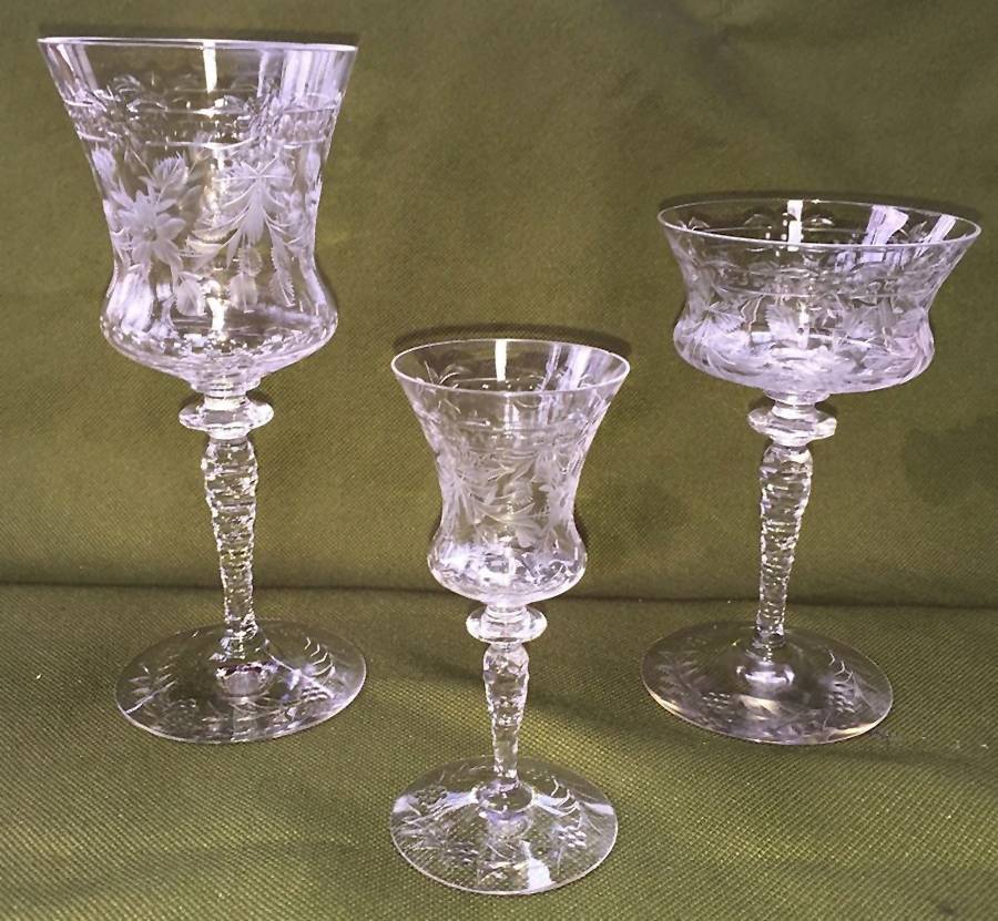 3365-5 Water Goblet by Newton Crystal Co.-1