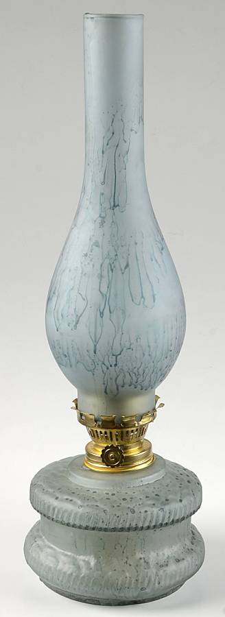 Rueven Hurricane Lamp & Globe by Nouveau Art Glass -1