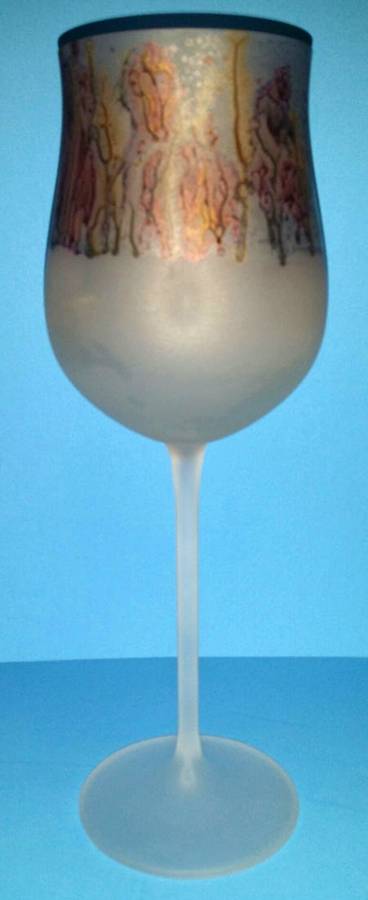 Rueven Water Goblet by Nouveau Art Glass -1
