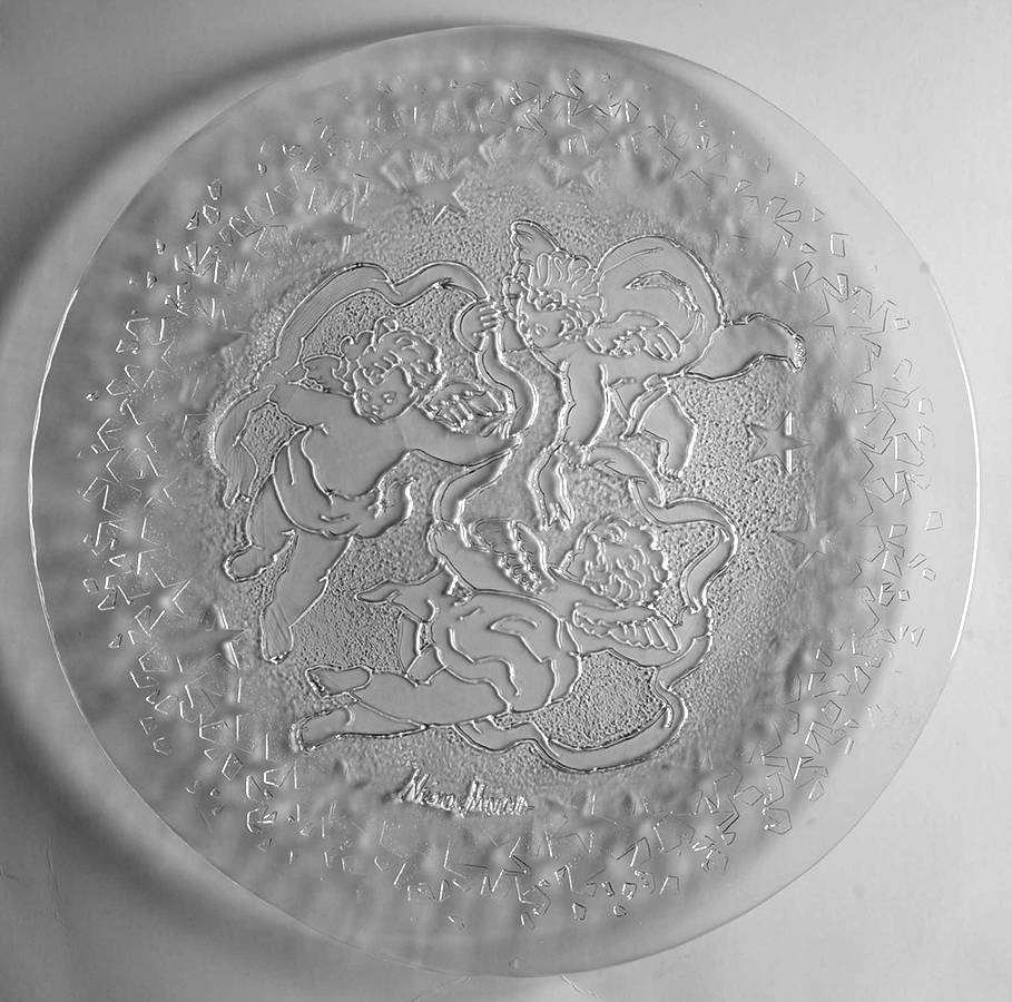 NMG32 Cake Plate by Neiman Marcus Crystal-1