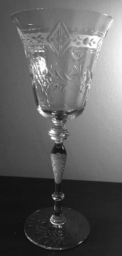 7666-4 Water Goblet by Newton Crystal Co.-1