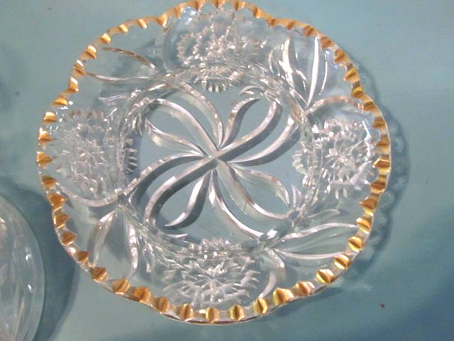 Carnation Clear Round Butter Dish No Lid by New Martinsville-1