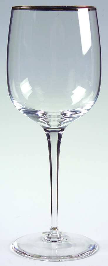 Minx Clear (Gold Trim) Water Goblet by Oneida-1