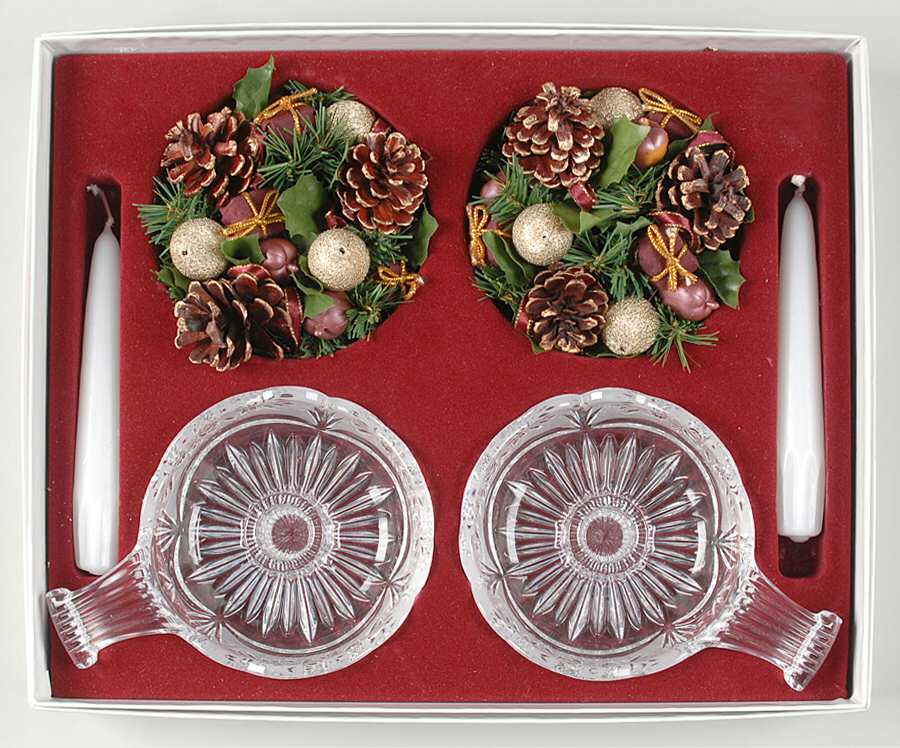 Southern Garden Candlestick Set-2 Ccnsh W/Floral Rings & Candles by Oneida-1
