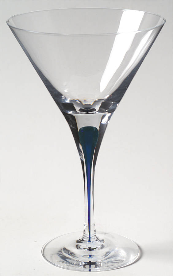 Intermezzo Blue Martini Glass by Orrefors-1