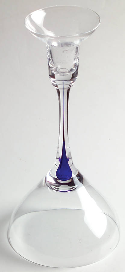Intermezzo Blue Tall Single Light Candlestick by Orrefors-1