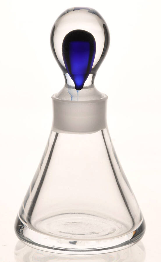 Intermezzo Blue Perfume Bottle & Stopper by Orrefors-1