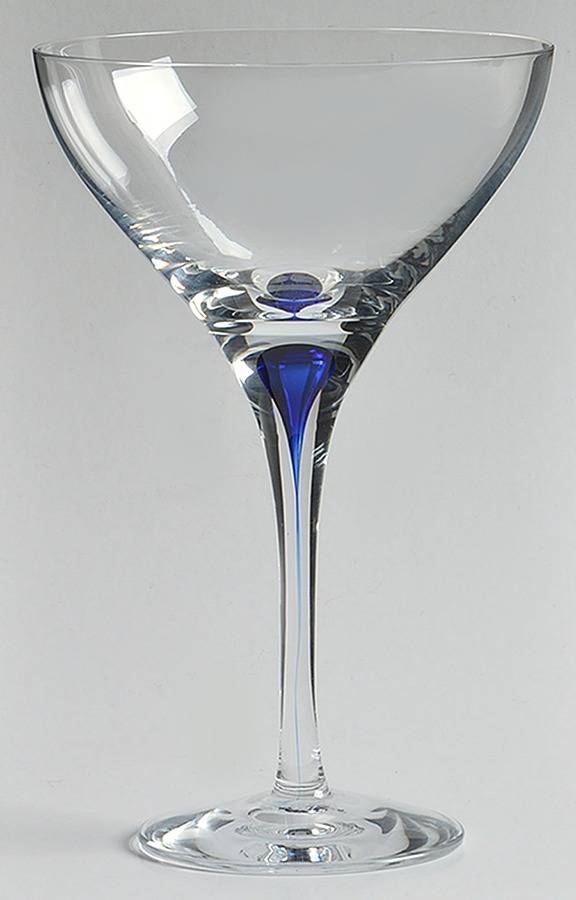 Intermezzo Blue Martini Glass by Orrefors-1
